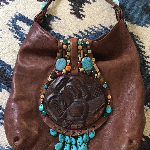 Cole Haan G Series Brown Large Leather Tote Bag Gorgeous - Picture 2 of 10